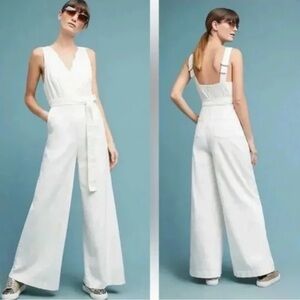 Anthropologie - Elegant White Jumpsuit